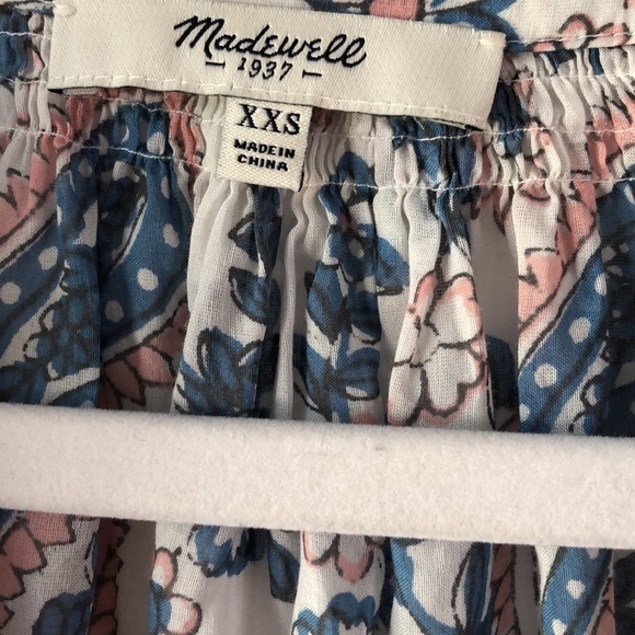 MADEWELL • Cotton and Silk Camelia Tassel Top in Flora Paisley - Picture 3 of 7